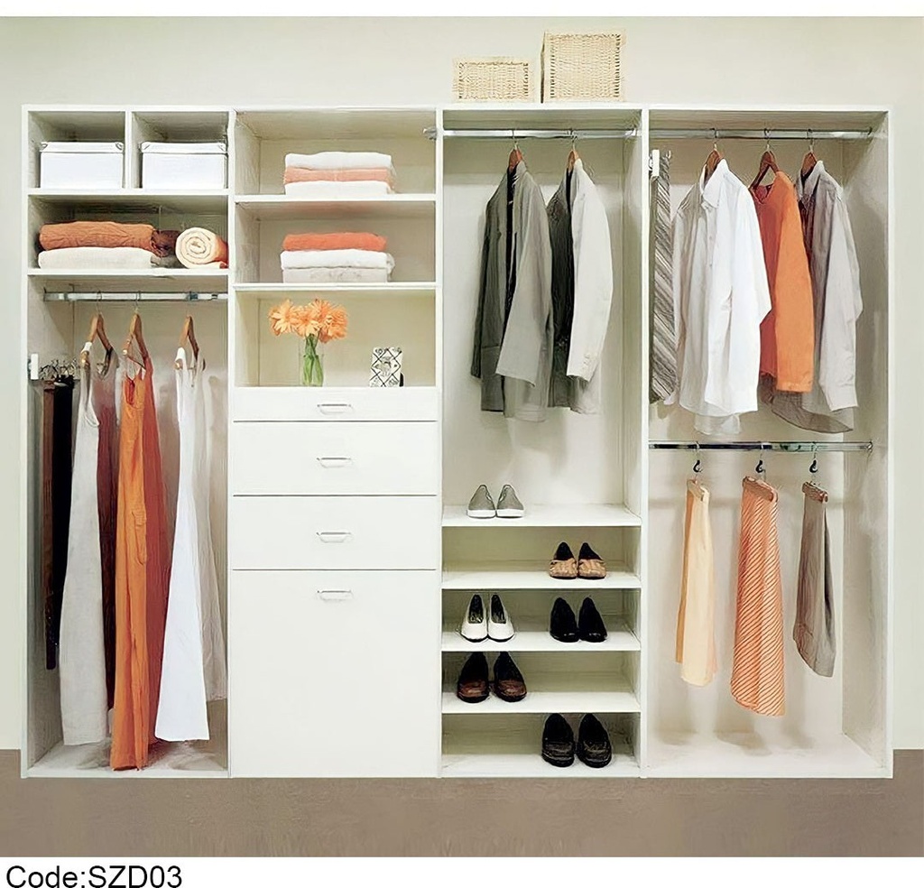 دولاب مفتوح مودرن 3 أدراج وضلفة-szd03