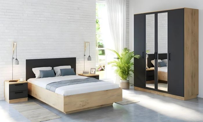 Bedroom 4 pieces, Gray - URL 93