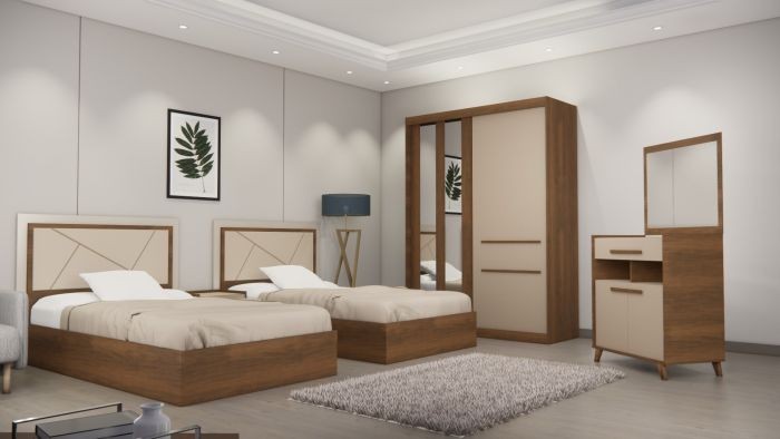 VINICIA Bedroom 4 pieces, VINICIA- 2BED--TBR003 (WRS 120 )