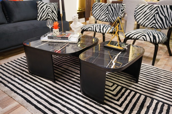 Rival coffee tables set, two pieces, art-188