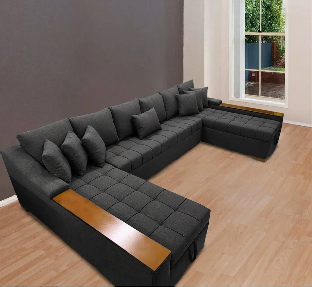 ركنة حرف U سرير و2 سحارة – SZ1053