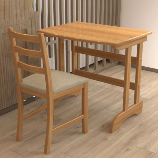 CM 75 X 55  مكتب مع كرسي خشب زان طبيعي - MNR32