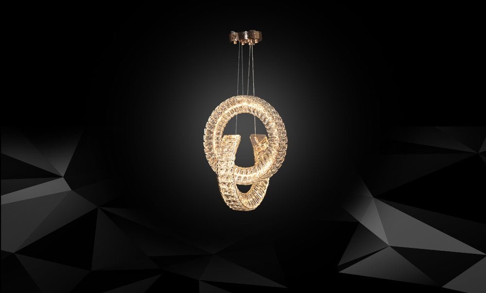 LM - 9960/400+400-C - متداخل CRYSTAL LED معلقة