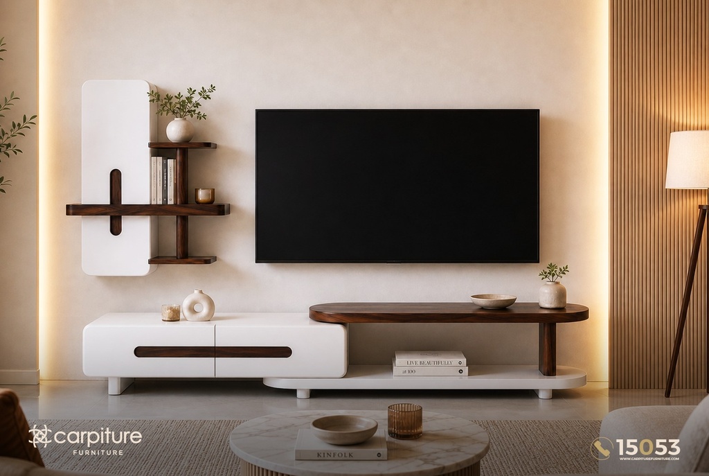 وحدة تلفزيون مودرن مع رف علوي - TV-5000598