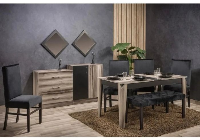Dining room 4 chairs, MDF wood - DIR 18