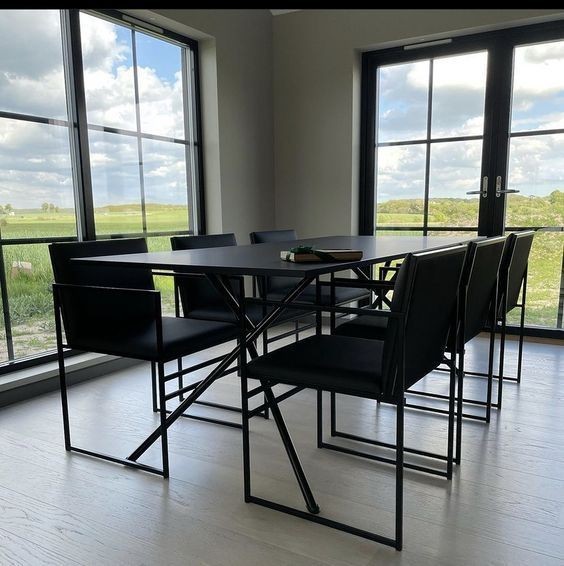 Dining Table, 7 pieces Black - DT122