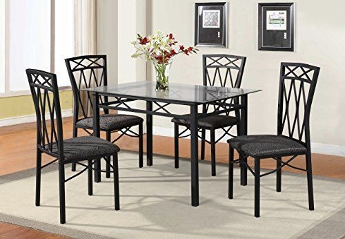 Dining Table, 5 pieces Black - DT119