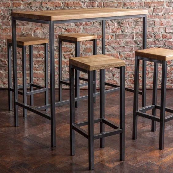 Dining Table, 5 pieces Black *Brown - DT115