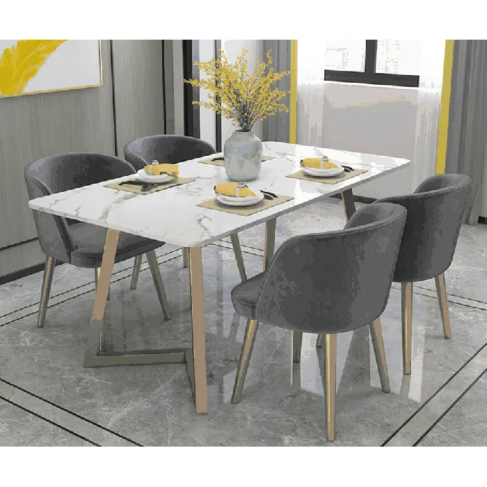 Dining table, White*Golden - S134