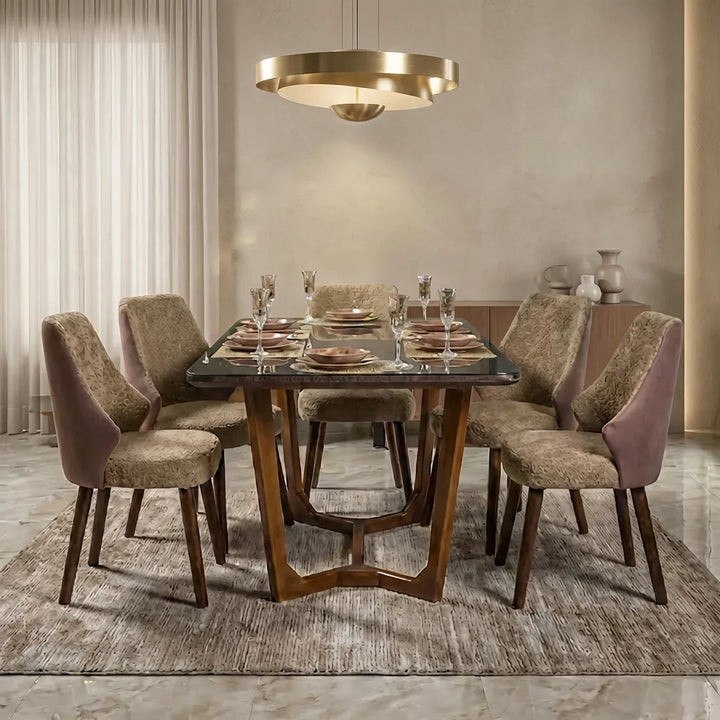 ترابيزة سفرة + كراسي أرماني – Dining Table + Chairs Armani
