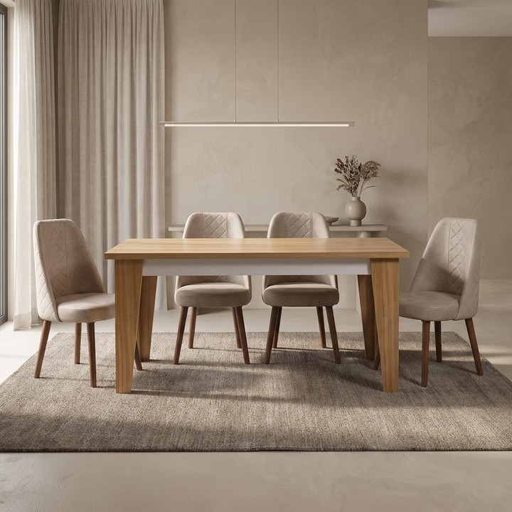 ترابيزة سفرة + كراسي نيو سمارت – Dining Table + Chairs New Smart