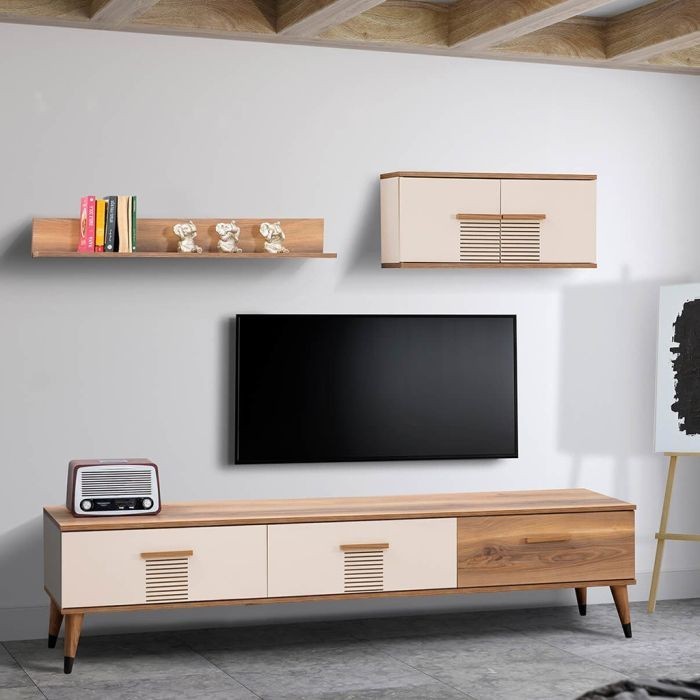 TV Unit, Brown*White - APP13