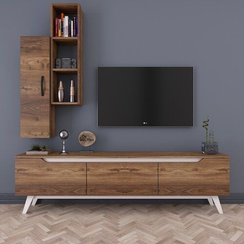 TV Unit, Brown*White - A098