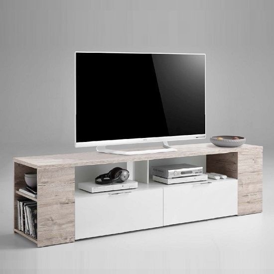 TV Unit, White*Beige - A077