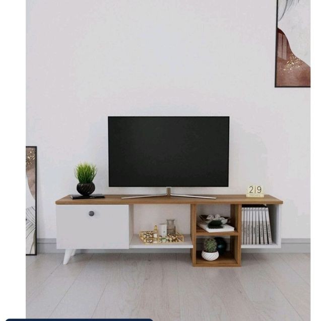 TV Unit, White*Wooden - A017