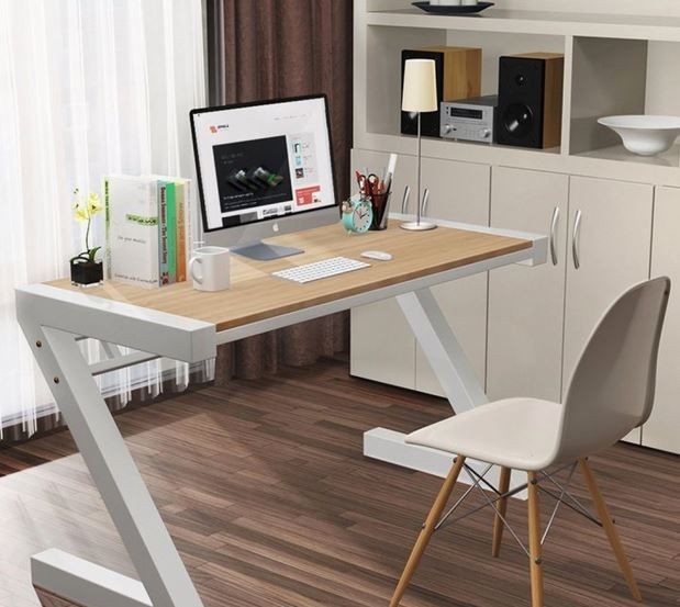 White Metal Desk- 120cm - cal.off.16