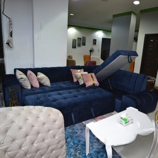 ركنة سرير سحارة خشب زان 200×300سم- ELA23