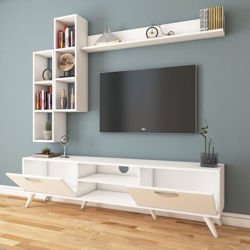 ترابيزة تليفزيون مع أرفف 30×180سم - NAG92