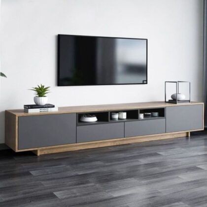 TV Unit, Beige*Black - A076